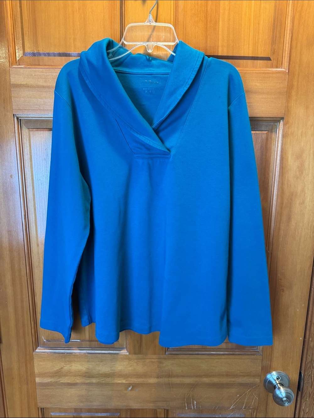 L.L. Bean Long Sleeve Women’s Shawl Collar Pullover Shirt Size XL